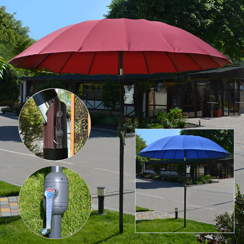 Umbrella Stenson A cafe 2.7 m, 18 Needle (антиветер, inclined) MH-3840