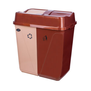 Корзина для сміття VIOLET HOUSE COFFEE 0014 COFFEE кач/кр 50+50 л