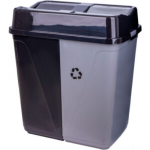 Корзина для сміття VIOLET HOUSE BLACK  0014 BLACK кач/кр 50+50 л