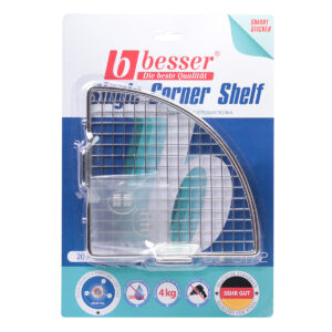 Полка угловая 20х20х8.5 см хромированная с креплением SMART STICKER Besser KM-0172