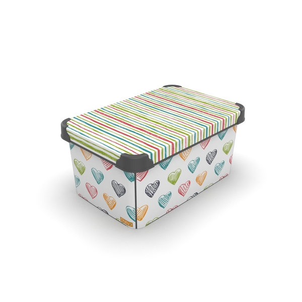 Контейнер Qutu STYLE BOX с/к COLORED ZIGZAG 10л