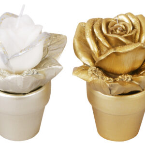 Decorative candle Rose flower at керамическом pot 12 cm BonaDi Q00-130