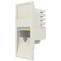 Module MOLEX Euromod 50х25, 1xRJ45, M1 straight, UTP 5е, PowerCat white