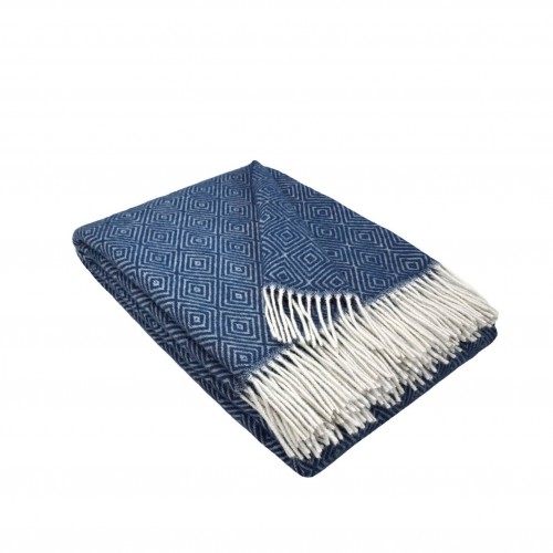 Plaid Merino 140х200 cm РОМБИК blue Love You 4466