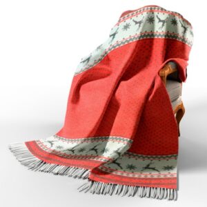 Plaid Merino 140х200 cm Deer red Love You 4079
