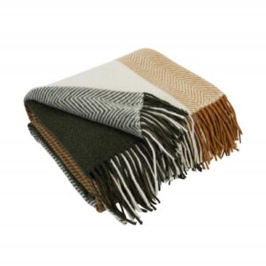 Plaid Merino 140х200 cm Cell bel-mustard-khaki Love You 4500