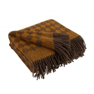 Plaid ЭКО-wool 140х200 cm Kor.mustard Love You 4478