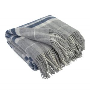Plaid Cashmere cell 140х200 cm St..gray-syn.blue Love You 4484