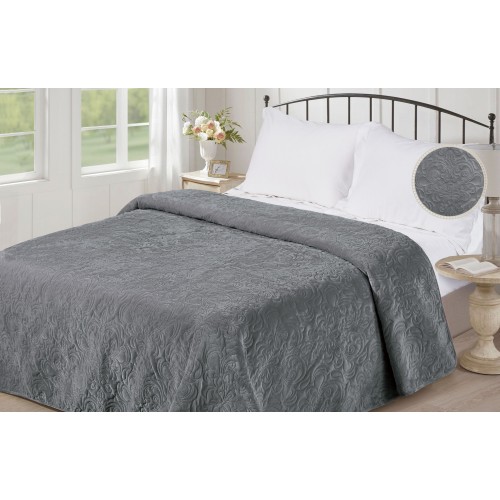 Cover single color 220х240 cm gray Love You 8367