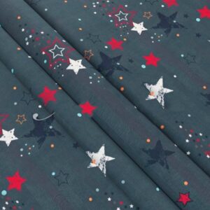 Sheet 200х215 cm unbleached calico Starry sky Love You Home 7728