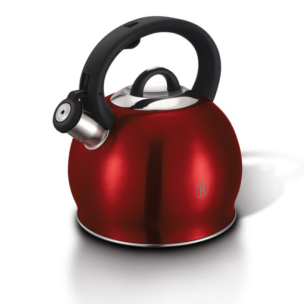 Чайник со свистком 3,0 л из нержавеющей стали Berlinger Haus Metallic Line BURGUNDY Edition BH-1074/Уценка