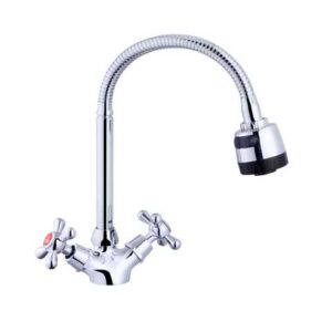 Змішувач для кухні двовентильний з рефлекторним виливом AGUA CV018082