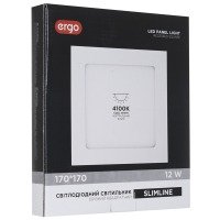 світло-до потолоч. ERGO STD SL Врез. Квад. 12W 170x170 220V 4100K Бел. н/д