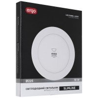 світло-до потолоч. ERGO STD SL Врез. Коло. 18W O225 220V 4100K Бел. н/д