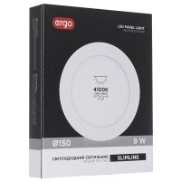 світло-до потолоч. ERGO STD SL Врез. Коло. 9W O145 220V 4100K Бел. н/д