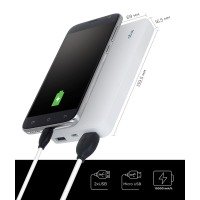 внеш. аккум. ERGO LP-103 - 10000 mAh Li-pol (White)