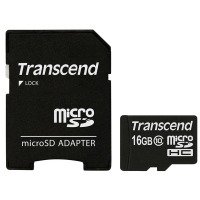 карта пам'яті TRANSCEND microSDHC 16 GB Class 10 UHS I з SD адаптером