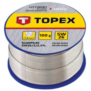 Topex 44E514 Припiй олов'яний 60%Sn, дрiт 1.0 mm,100 g