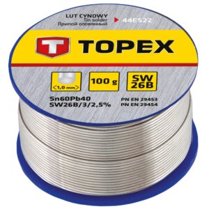 Topex Припiй олов'яний 60%Sn, проволока 1.0 мм,100 г