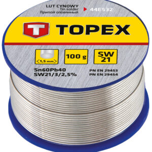 Topex 44E532 Припiй олов'яний 60%Sn, wire 1.0 mm,100 g