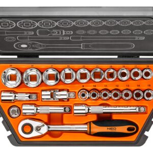 Neo Tools 08-616 Набiр змiнних головок 1/2", 23 шт.