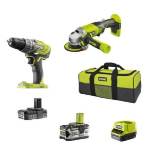 Ryobi Набір інструментів ONE+ R18DDAG-252S: шуруповерт R18DD3, УШМ R18AG
