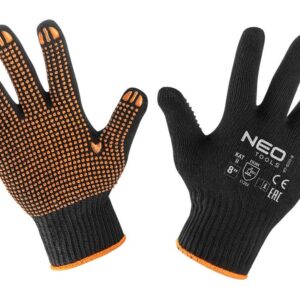 Neo Tools 97-620-8 Gloves working, cotton and polyester, dotted line, 8 "