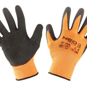 Neo Tools 97-641-10 Перчатки рабочие, полиэстер с латексным покрытием, р. 10