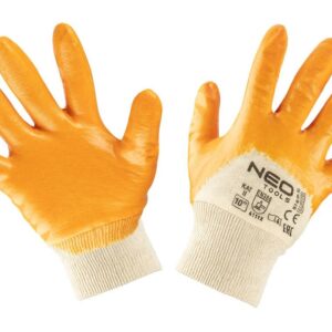 Neo Tools 97-631-10 Перчатки рабочие, хлопок, частично покрытые нитрилом, р. 10