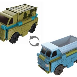 Машинка-трансформер Flip Cars 2 в 1 Військовий вантажівка і Самоскид