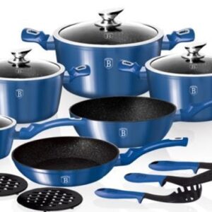 Набор посуды Berlinger Haus Metallic Line Royal Blue Edition 15 предметов BH-1659N
