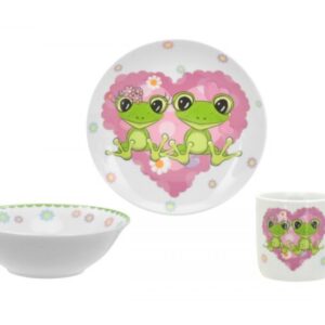 Baby set dining room crockery Limited Edition Happy Frogs of 3 items (C556)