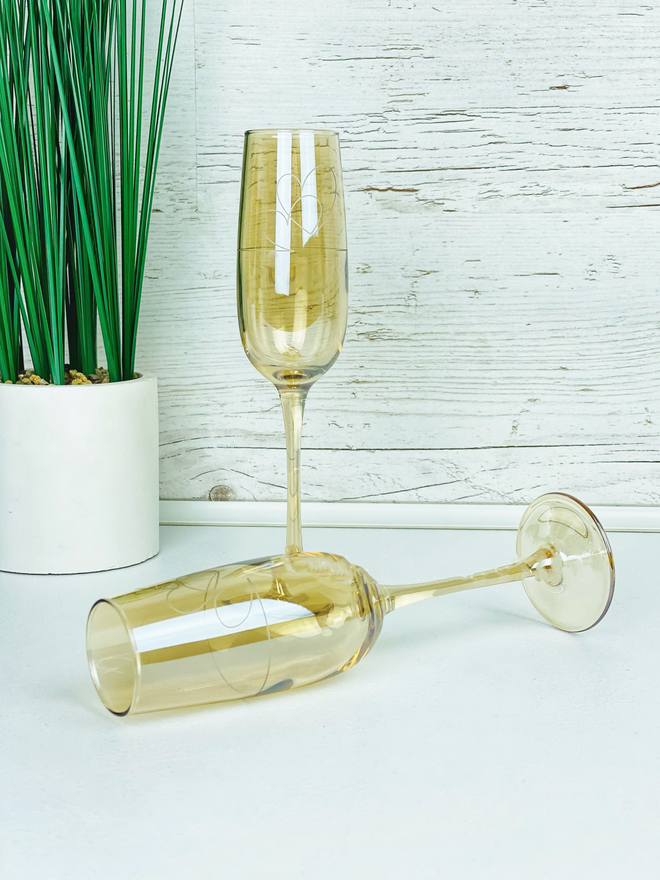 Set glasses for champagne Алегресс 190 ml x 2 PC Goose Crystal EC229-6435