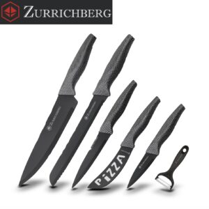 Набор ножей 5+1 предметов из нержавеющей стали RED COLOR CARBON Zurrichberg ZBP-7401R
