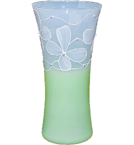 Ваза 28,5 см GlassStyle X029 Summer light green