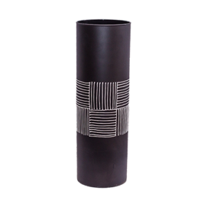 Ваза Домино черная 46,5 см GlassStyle Х031 domino black