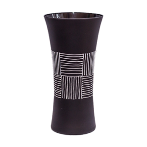 Ваза Домино черная 28,5 см GlassStyle Х029 domino black