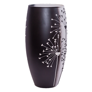 Ваза черно-белая 39 см GlassStyle Х038 black and white