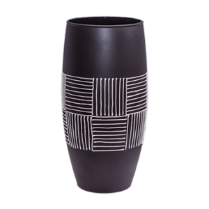 Ваза Домино черная 39 см GlassStyle Х038 domino black