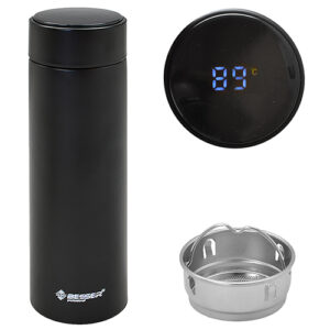 Термос с индикатором температуры Black 450мл Stenson MT-3566BL