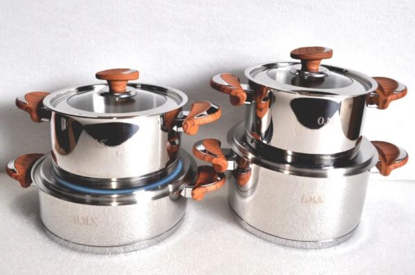 Set crockery of 8 (4/4) items cover glass OMS 1076-Brown
