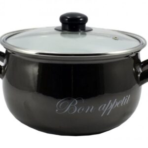 Каструля глиб. 2,1л d.16 Bon appetit чорний Interos 00079444