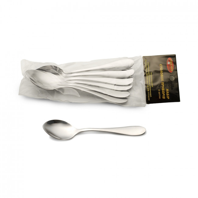 A spoon teahouse series smooth from удлинённым edge 6шт-уп.pvc Helios HL7455(7505/л)