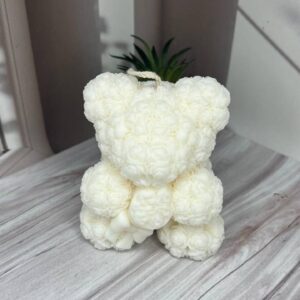 Свеча Мишка с букетом 9,5 см DI.001.23