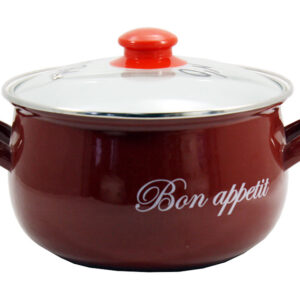 2234 С Кастрюля глуб. 4,0л d.20 Bon appetit красный 00070984