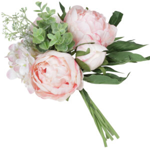 Decorative bouquet of Pions and Hydrangeas, 36см, Colour - pink BonaDi DY7-308