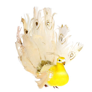 Decorative bird Peacock, Colour - yellow BonaDi 117-520