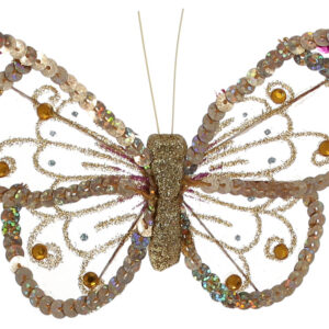 Decorative butterfly on клипсе 15см, Colour - gold BonaDi 117-872