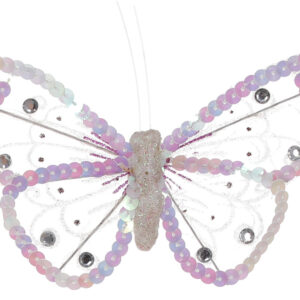 Decorative butterfly on клипсе 15см, Colour - white BonaDi117-872-3
