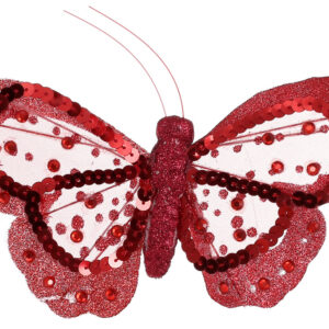 Decorative butterfly on клипсе 19см, Colour - red BonaDi 117-900-2